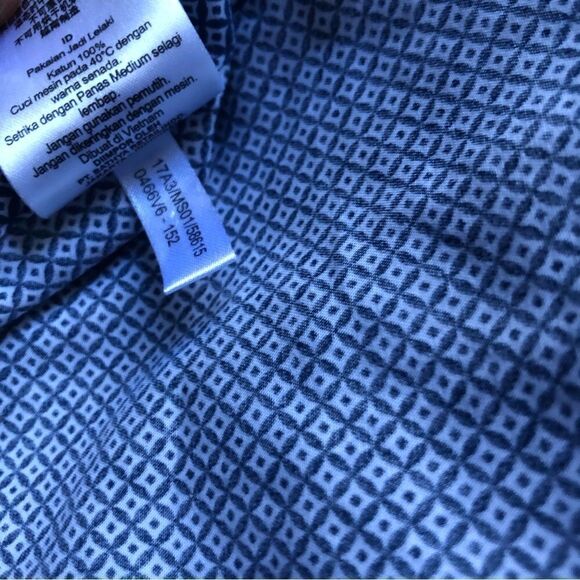 TM LEWIN SHIRT, BUTTON Down, Blue Size 16/34 - Picture 6 of 7